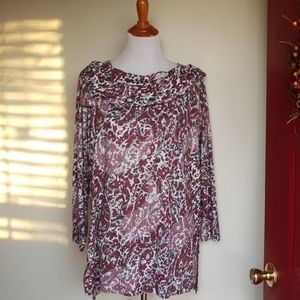 Chicos 2 large drape neck knit sweater top